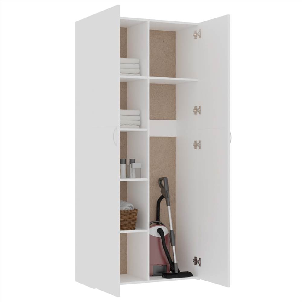 Storage Cabinet White 80x35.5x180 cm Chipboard Storage Cabinet White 80x35.5x180 Cm Chipboard -NEWTRAL Sales Shop Storage Cabinet White 80x35 5x180 cm Chipboard 441972 2