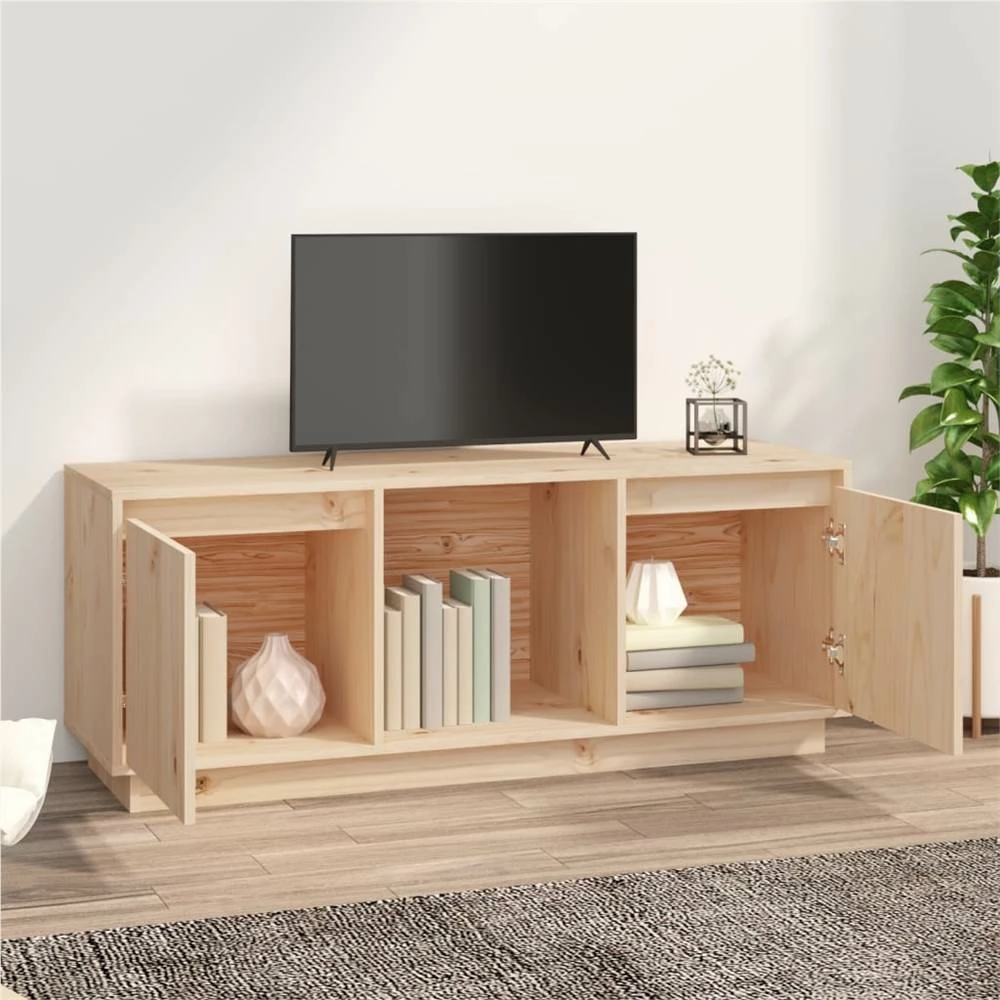 TV Cabinet 110.5x35x44 Cm Solid Wood Pine 3 TV Cabinet 110.5x35x44 Cm Solid Wood Pine - Image 3