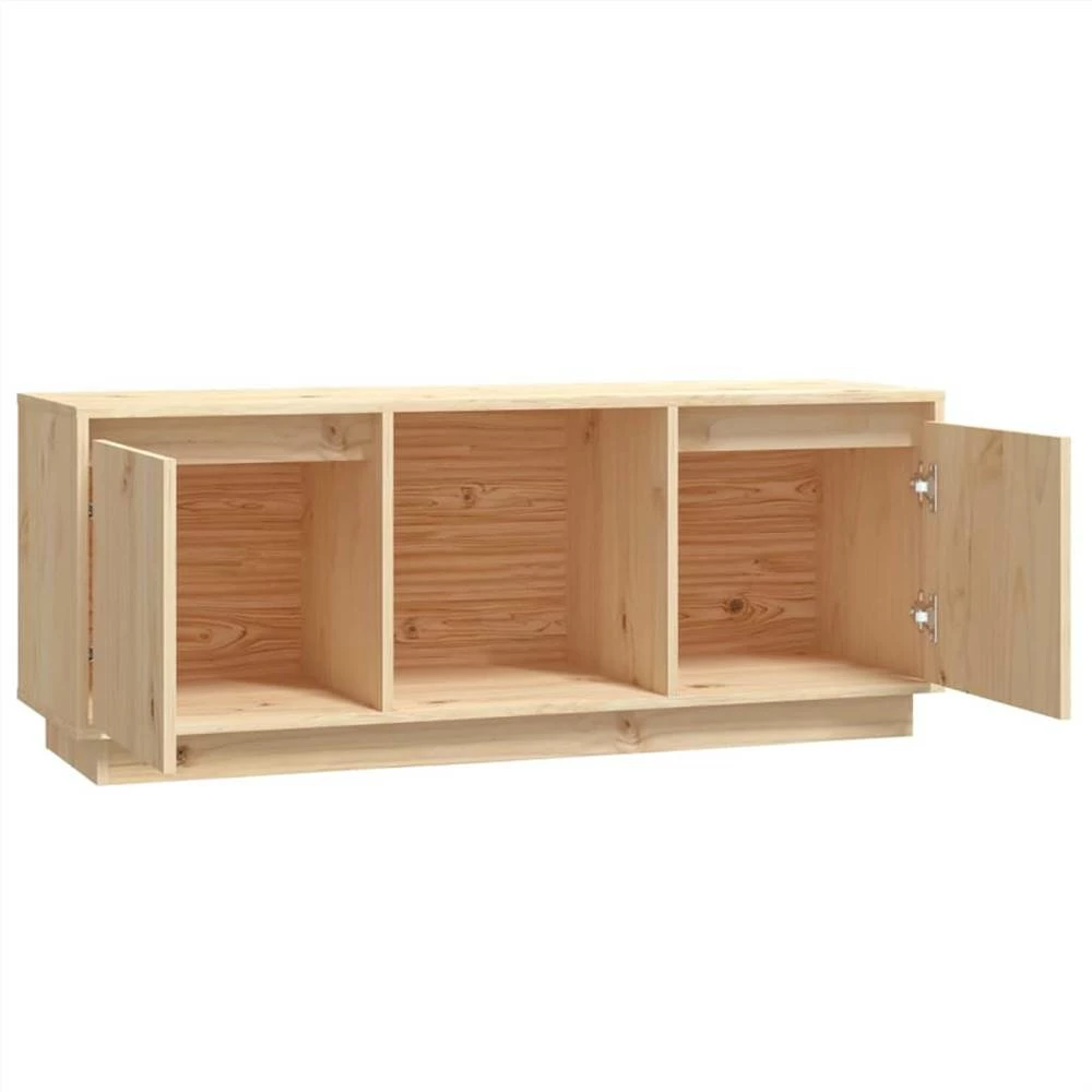 TV Cabinet 110.5x35x44 Cm Solid Wood Pine 5 TV Cabinet 110.5x35x44 Cm Solid Wood Pine - Image 5