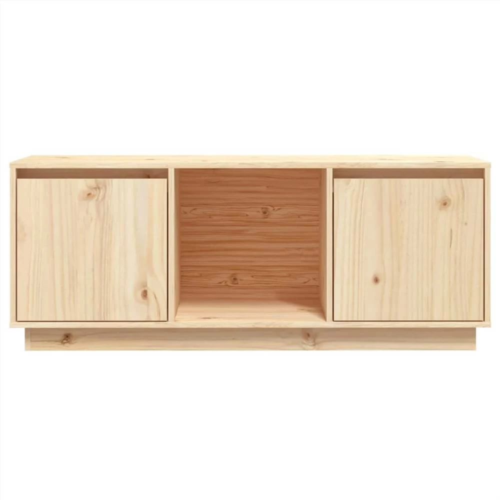 TV Cabinet 110.5x35x44 Cm Solid Wood Pine 6 TV Cabinet 110.5x35x44 Cm Solid Wood Pine - Image 6