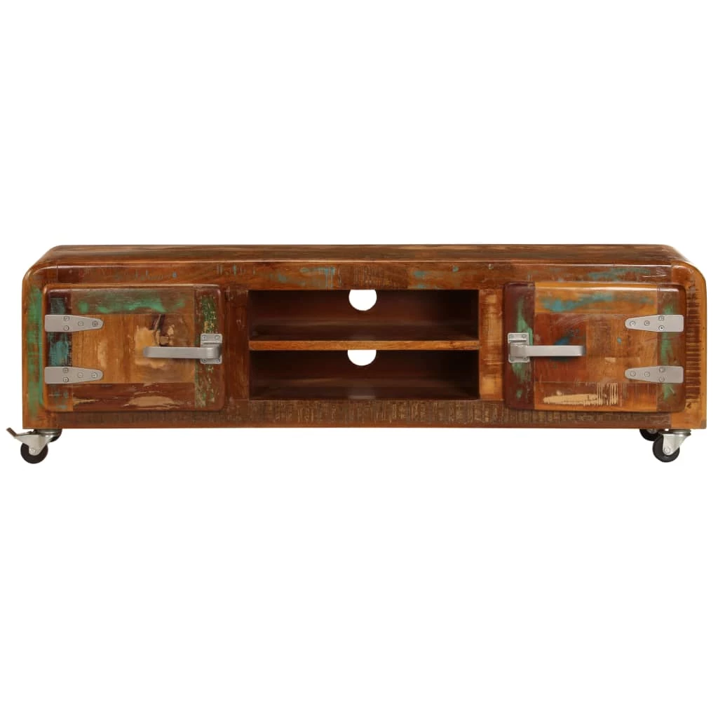 TV Cabinet 120x30x36 Cm Solid Reclaimed Wood 4 TV Cabinet 120x30x36 Cm Solid Reclaimed Wood - Image 4