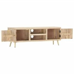 TV Cabinet 120x30x40 Cm Solid Mango Wood 9 TV Cabinet 120x30x40 Cm Solid Mango Wood -NEWTRAL Sales Shop TV Cabinet 120x30x40 cm Solid Mango Wood 436053 3