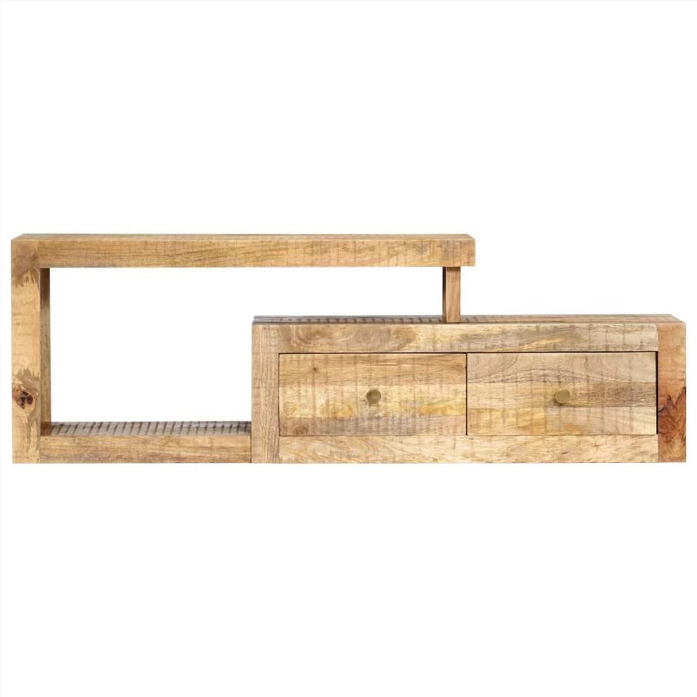 TV Cabinet 120x30x40 Cm Solid Mango Wood 2 TV Cabinet 120x30x40 Cm Solid Mango Wood - Image 2