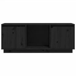 TV Cabinet Black 110.5x35x44 Cm Solid Wood Pine 11 TV Cabinet Black 110.5x35x44 Cm Solid Wood Pine -NEWTRAL Sales Shop TV Cabinet Black 110 5x35x44 cm Solid Wood Pine 516574 5