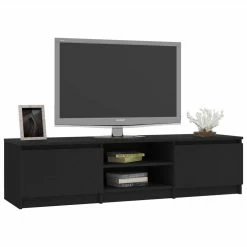 TV Cabinet Black 140x40x35.5 Cm Chipboard 8 TV Cabinet Black 140x40x35.5 Cm Chipboard -NEWTRAL Sales Shop TV Cabinet Black 140x40x35 5 cm Chipboard 453188 2