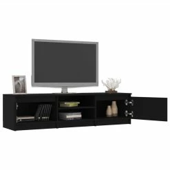 TV Cabinet Black 140x40x35.5 Cm Chipboard 10 TV Cabinet Black 140x40x35.5 Cm Chipboard -NEWTRAL Sales Shop TV Cabinet Black 140x40x35 5 cm Chipboard 453188 4