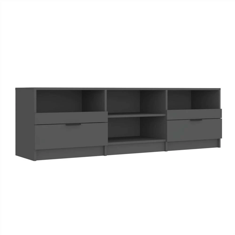 TV Cabinet Black 150x33.5x45 Cm Engineered Wood 2 TV Cabinet Black 150x33.5x45 Cm Engineered Wood - Image 2