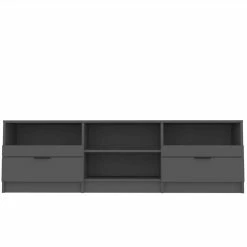 TV Cabinet Black 150x33.5x45 Cm Engineered Wood 9 TV Cabinet Black 150x33.5x45 Cm Engineered Wood -NEWTRAL Sales Shop TV Cabinet Black 150x33 5x45 cm Engineered Wood 514538 3