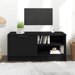 TV Cabinet Black 80x35x36.5 Cm Engineered Wood