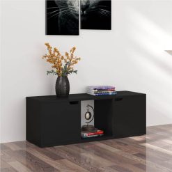 TV Cabinet Black 88.5x27.5x30.5 Cm Chipboard