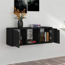 TV Cabinet Black 88.5x27.5x30.5 Cm Chipboard 9 TV Cabinet Black 88.5x27.5x30.5 Cm Chipboard -NEWTRAL Sales Shop TV Cabinet Black 88 5x27 5x30 5 cm Chipboard 482218 3