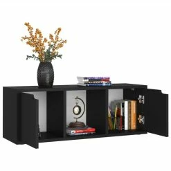 TV Cabinet Black 88.5x27.5x30.5 Cm Chipboard 10 TV Cabinet Black 88.5x27.5x30.5 Cm Chipboard -NEWTRAL Sales Shop TV Cabinet Black 88 5x27 5x30 5 cm Chipboard 482218 4