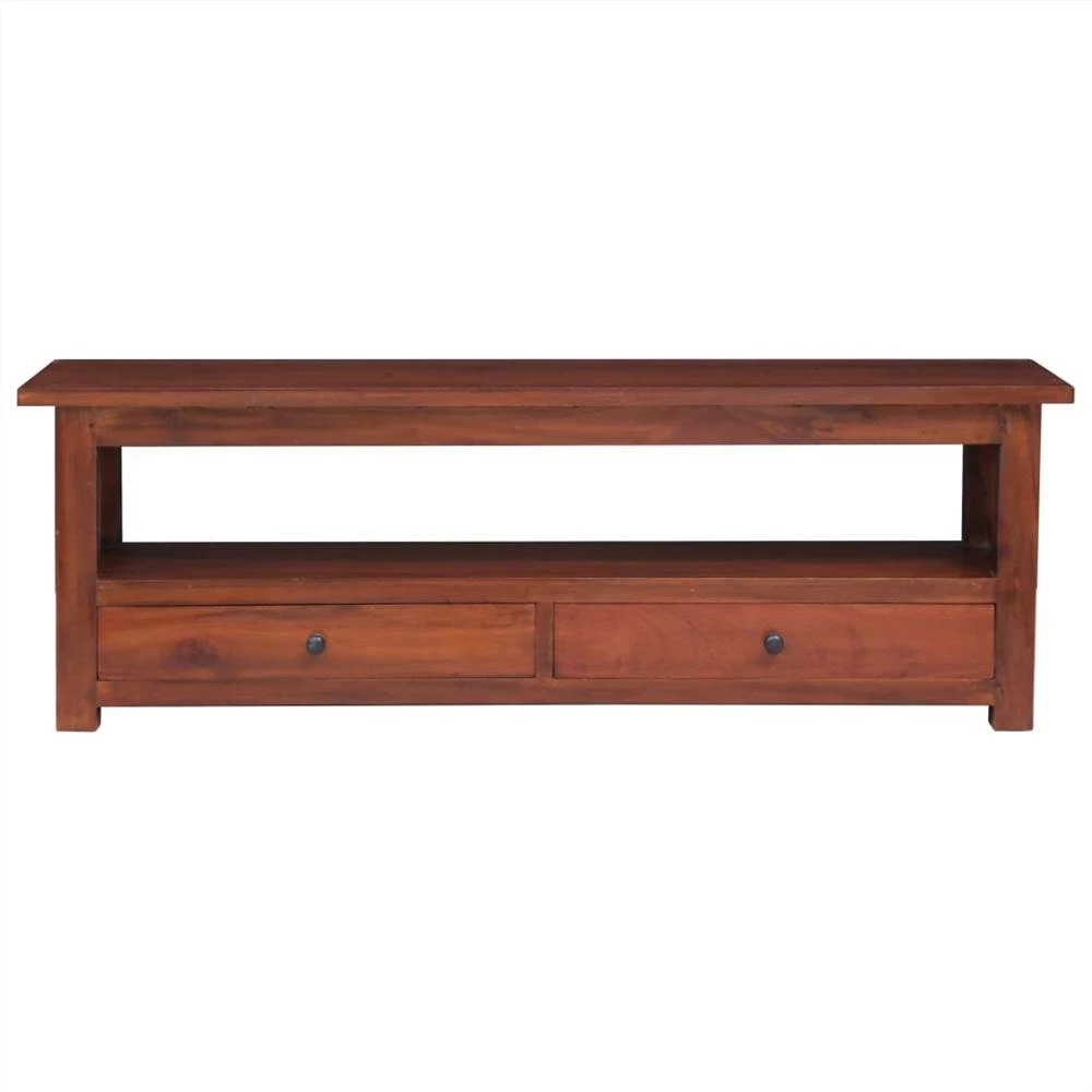 TV Cabinet Brown 120x30x40 Cm Solid Mahogany Wood 3 TV Cabinet Brown 120x30x40 Cm Solid Mahogany Wood - Image 3