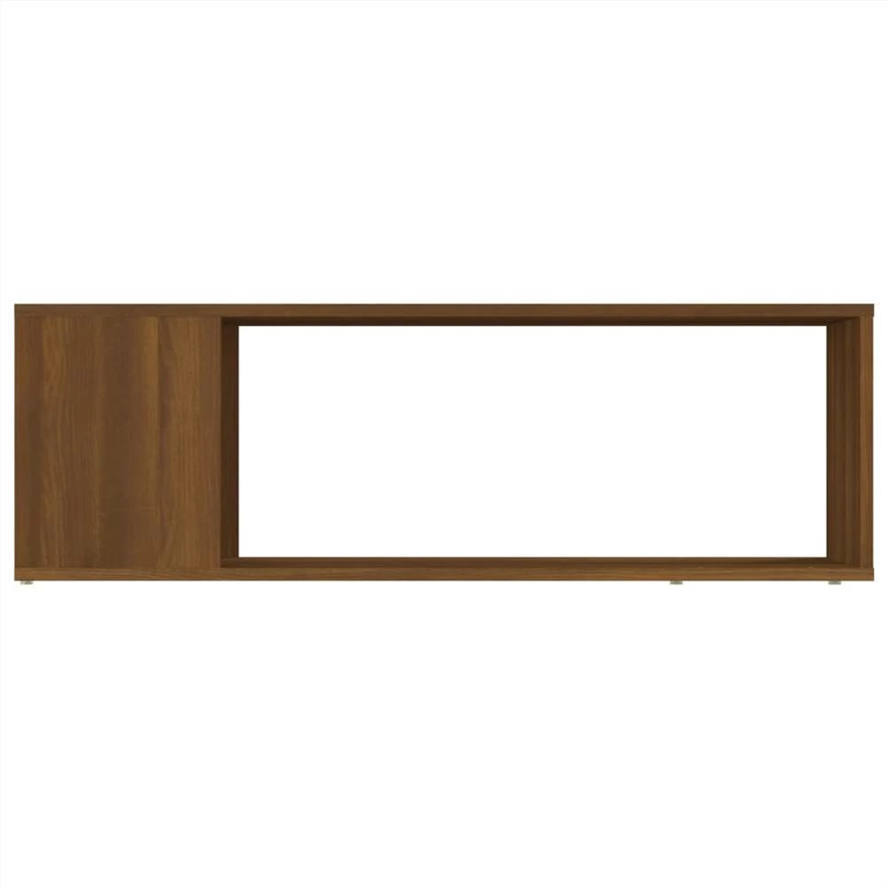 TV Cabinet Brown Oak 100x24x32 Cm Engineered Wood 5 TV Cabinet Brown Oak 100x24x32 Cm Engineered Wood - Image 5