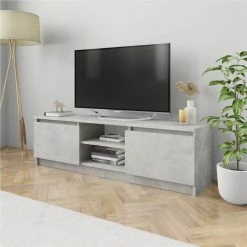 TV Cabinet Concrete Grey 120x30x35.5 Cm Chipboard