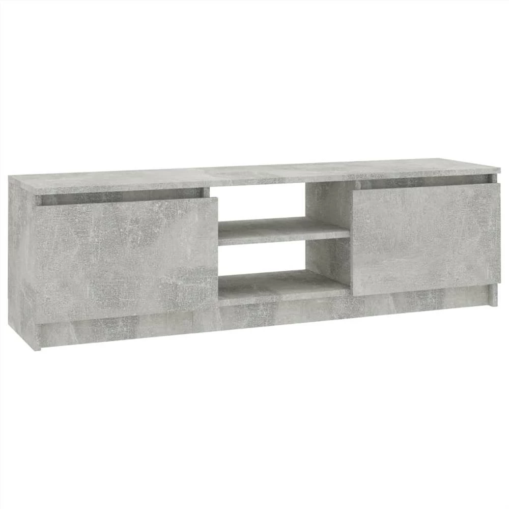 TV Cabinet Concrete Grey 120x30x35.5 Cm Chipboard 2 TV Cabinet Concrete Grey 120x30x35.5 Cm Chipboard - Image 2