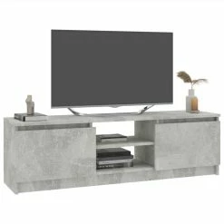 TV Cabinet Concrete Grey 120x30x35.5 Cm Chipboard 8 TV Cabinet Concrete Grey 120x30x35.5 Cm Chipboard -NEWTRAL Sales Shop TV Cabinet Concrete Grey 120x30x35 5 cm Chipboard 492735 2