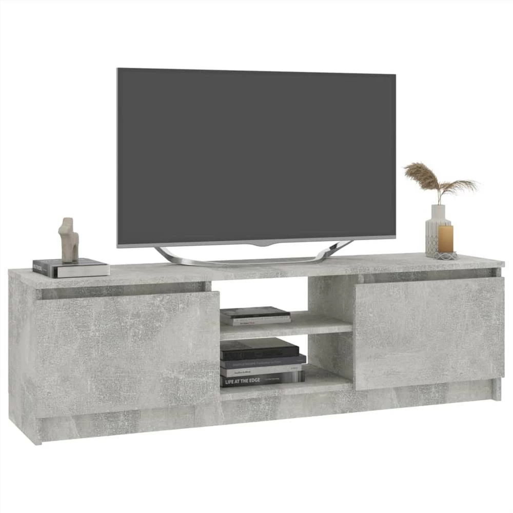 TV Cabinet Concrete Grey 120x30x35.5 Cm Chipboard 3 TV Cabinet Concrete Grey 120x30x35.5 Cm Chipboard - Image 3