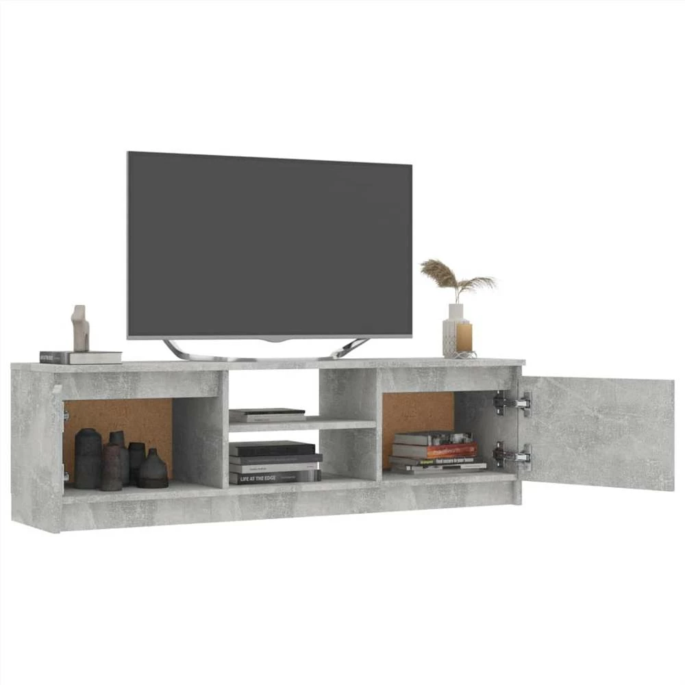 TV Cabinet Concrete Grey 120x30x35.5 Cm Chipboard 4 TV Cabinet Concrete Grey 120x30x35.5 Cm Chipboard - Image 4