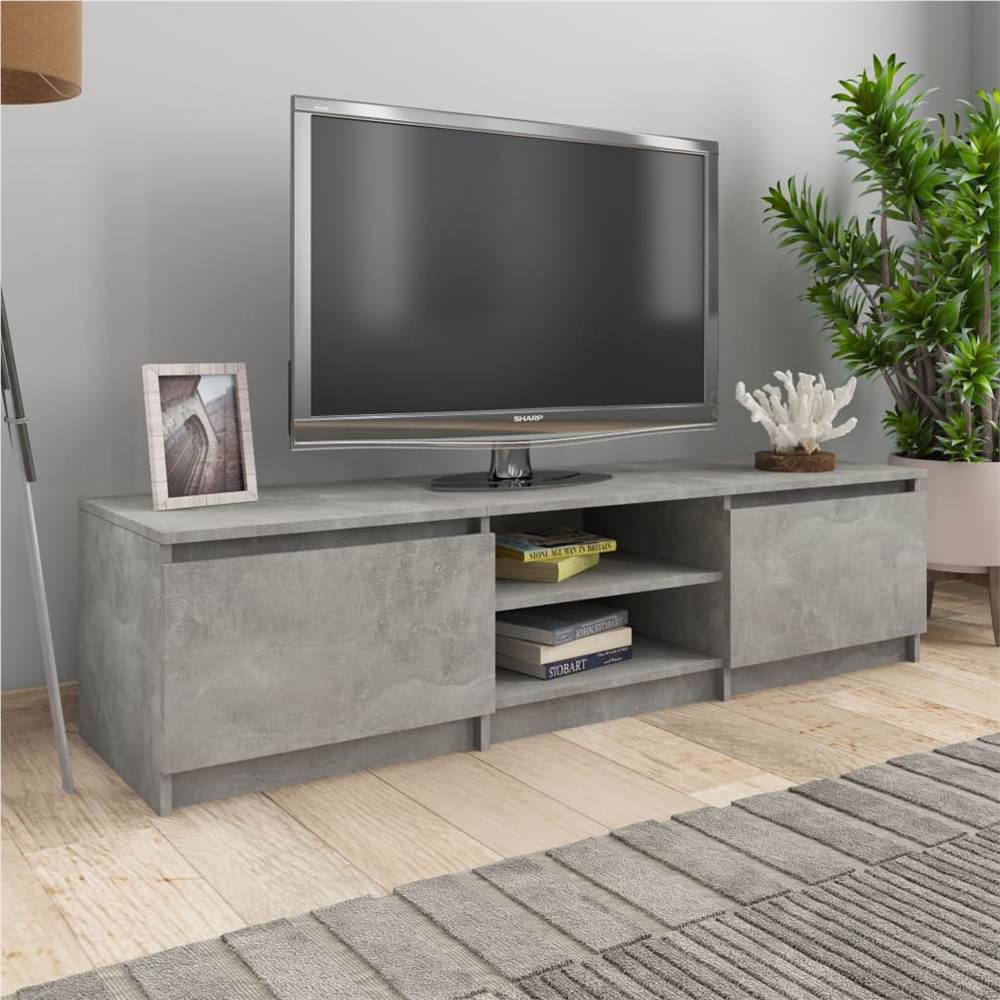 TV Cabinet Concrete Grey 140x40x35.5 cm Chipboard TV Cabinet Concrete Grey 140x40x35.5 Cm Chipboard -NEWTRAL Sales Shop TV Cabinet Concrete Grey 140x40x35 5 cm Chipboard 458025 0