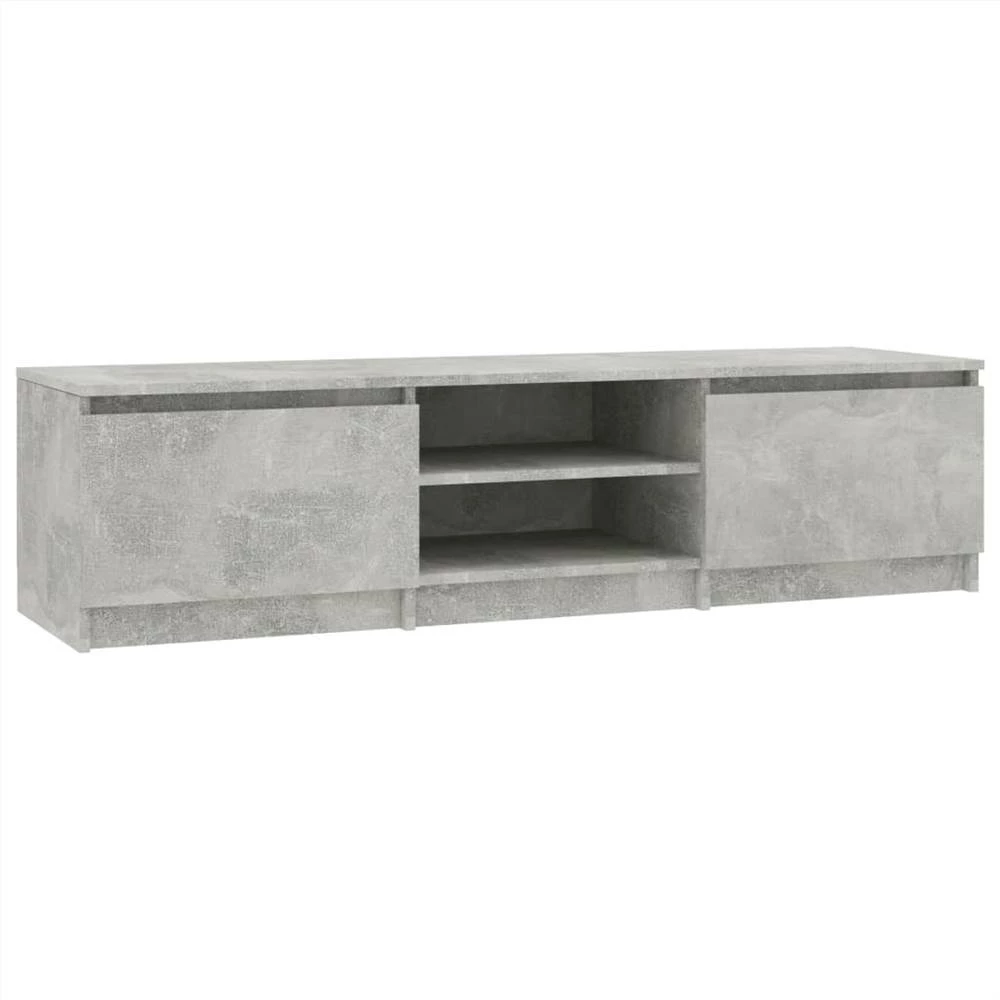 TV Cabinet Concrete Grey 140x40x35.5 Cm Chipboard 2 TV Cabinet Concrete Grey 140x40x35.5 Cm Chipboard - Image 2