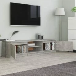 TV Cabinet Concrete Grey 140x40x35.5 Cm Chipboard 9 TV Cabinet Concrete Grey 140x40x35.5 Cm Chipboard -NEWTRAL Sales Shop TV Cabinet Concrete Grey 140x40x35 5 cm Chipboard 458025 3