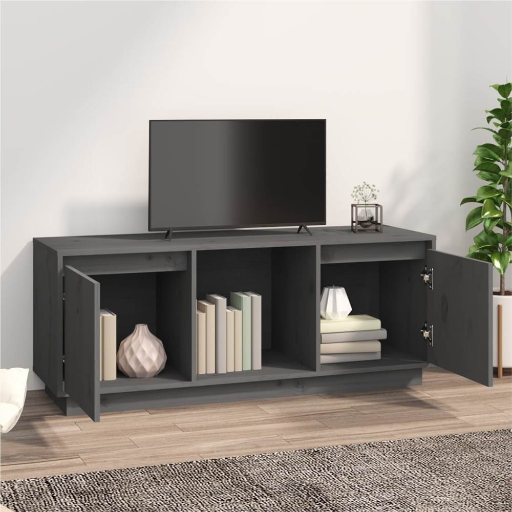 TV Cabinet Grey 110.5x35x44 cm Solid Wood Pine TV Cabinet Grey 110.5x35x44 Cm Solid Wood Pine -NEWTRAL Sales Shop TV Cabinet Grey 110 5x35x44 cm Solid Wood Pine 516771 2