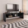 TV Cabinet High Gloss Black 120x40x40 Cm Chipboard