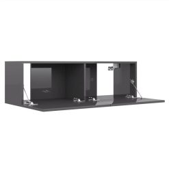 TV Cabinet High Gloss Grey 100x30x30 Cm Chipboard -NEWTRAL Sales Shop TV Cabinet High Gloss Grey 100x30x30 cm Chipboard 490586 4