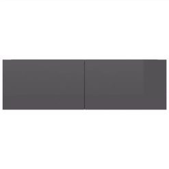 TV Cabinet High Gloss Grey 100x30x30 Cm Chipboard -NEWTRAL Sales Shop TV Cabinet High Gloss Grey 100x30x30 cm Chipboard 490586 5