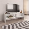 TV Cabinet High Gloss White 120x40x40 Cm Chipboard