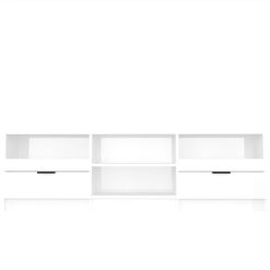 TV Cabinet High Gloss White 150x33.5x45 Cm Engineered Wood -NEWTRAL Sales Shop TV Cabinet High Gloss White 150x33 5x45 cm Engineered Wood 514542 3