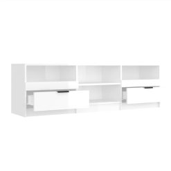 TV Cabinet High Gloss White 150x33.5x45 Cm Engineered Wood -NEWTRAL Sales Shop TV Cabinet High Gloss White 150x33 5x45 cm Engineered Wood 514542 4