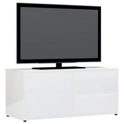 TV Cabinet High Gloss White 80x34x36 Cm Chipboard -NEWTRAL Sales Shop TV Cabinet High Gloss White 80x34x36 cm Chipboard 432244 3