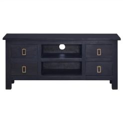 TV Cabinet Light Black Coffee 100x30x45 Cm Solid Mahogany Wood 2 TV Cabinet Light Black Coffee 100x30x45 Cm Solid Mahogany Wood -NEWTRAL Sales Shop TV Cabinet Light Black Coffee 100x30x45 cm Solid Mahogany Wood 445121 2