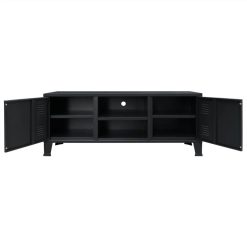 TV Cabinet Metal Industrial Style 120x35x48 Cm Black -NEWTRAL Sales Shop TV Cabinet Metal Industrial Style 120x35x48 cm Black 455380 2