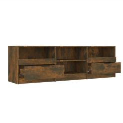 TV Cabinet Smoked Oak 150x33.5x45 Cm Engineered Wood -NEWTRAL Sales Shop TV Cabinet Smoked Oak 150x33 5x45 cm Engineered Wood 514534 4