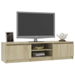 TV Cabinet Sonoma Oak 140x40x35.5 Cm Chipboard -NEWTRAL Sales Shop TV Cabinet Sonoma Oak 140x40x35 5 cm Chipboard 440649 2