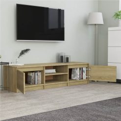 TV Cabinet Sonoma Oak 140x40x35.5 Cm Chipboard -NEWTRAL Sales Shop TV Cabinet Sonoma Oak 140x40x35 5 cm Chipboard 440649 3