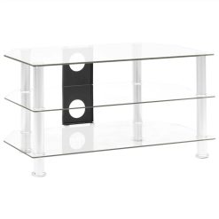 TV Cabinet Transparent 75x40x40 Cm Tempered Glass