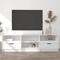 TV Cabinet White 150x33.5x45 Cm Engineered Wood