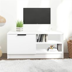 TV Cabinet White 80x35x36.5 Cm Engineered Wood