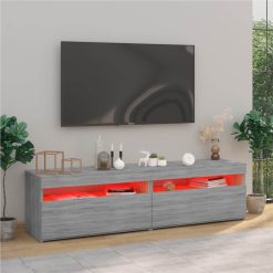 TV Cabinet With LED Lights 2 Pcs Grey Sonoma 75x35x40 Cm -NEWTRAL Sales Shop TV Cabinet with LED Lights 2 pcs Grey Sonoma 75x35x40 cm 510210 2