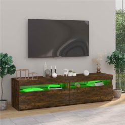 TV Cabinet With LED Lights 2 Pcs Smoked Oak 75x35x40 Cm -NEWTRAL Sales Shop TV Cabinet with LED Lights 2 pcs Smoked Oak 75x35x40 cm 510209 4