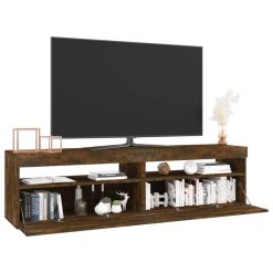TV Cabinet With LED Lights 2 Pcs Smoked Oak 75x35x40 Cm -NEWTRAL Sales Shop TV Cabinet with LED Lights 2 pcs Smoked Oak 75x35x40 cm 510209 5