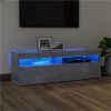 TV Cabinet With LED Lights Concrete Grey 120x35x40 Cm