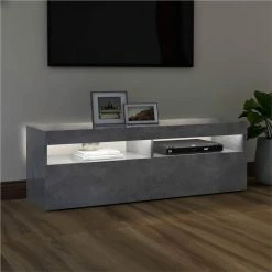 TV Cabinet With LED Lights Concrete Grey 120x35x40 Cm 8 TV Cabinet With LED Lights Concrete Grey 120x35x40 Cm -NEWTRAL Sales Shop TV Cabinet with LED Lights Concrete Grey 120x35x40 cm 463024 2