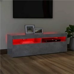 TV Cabinet With LED Lights Concrete Grey 120x35x40 Cm 9 TV Cabinet With LED Lights Concrete Grey 120x35x40 Cm -NEWTRAL Sales Shop TV Cabinet with LED Lights Concrete Grey 120x35x40 cm 463024 3