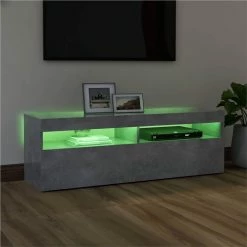 TV Cabinet With LED Lights Concrete Grey 120x35x40 Cm 10 TV Cabinet With LED Lights Concrete Grey 120x35x40 Cm -NEWTRAL Sales Shop TV Cabinet with LED Lights Concrete Grey 120x35x40 cm 463024 4