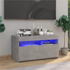 TV Cabinet With LED Lights Concrete Grey 75x35x40 Cm